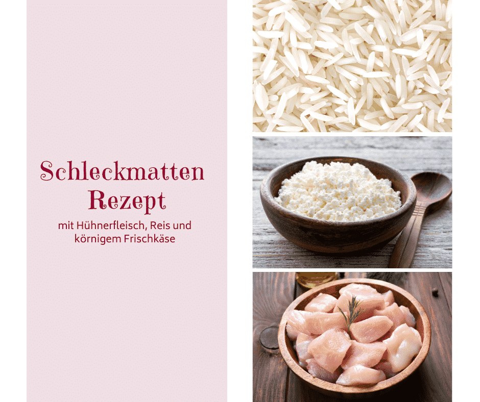 Schleckmatten – Rezept mit Hühnerfleisch, Reis und körnigem Frischkäse
