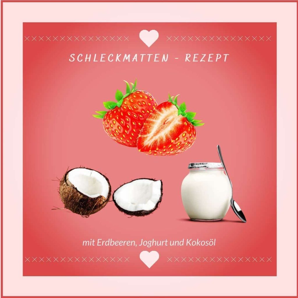 Schleckmatten – Rezept mit Erdbeeren, Joghurt und Kokosöl