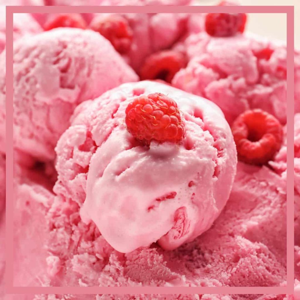 Hundeeis-Rezept mit Himbeeren und Kokosmilch